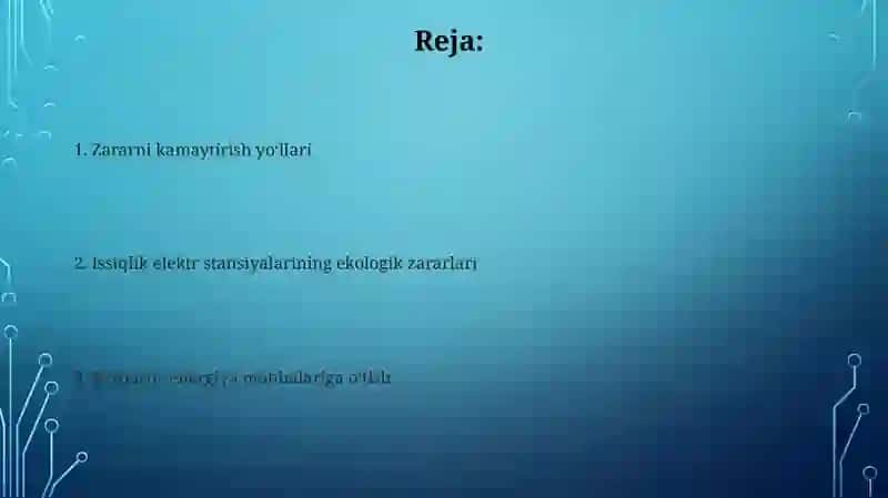 Issiqlik elektr stansiyalarining atrof muhitga zararlari va uning yechimi 2