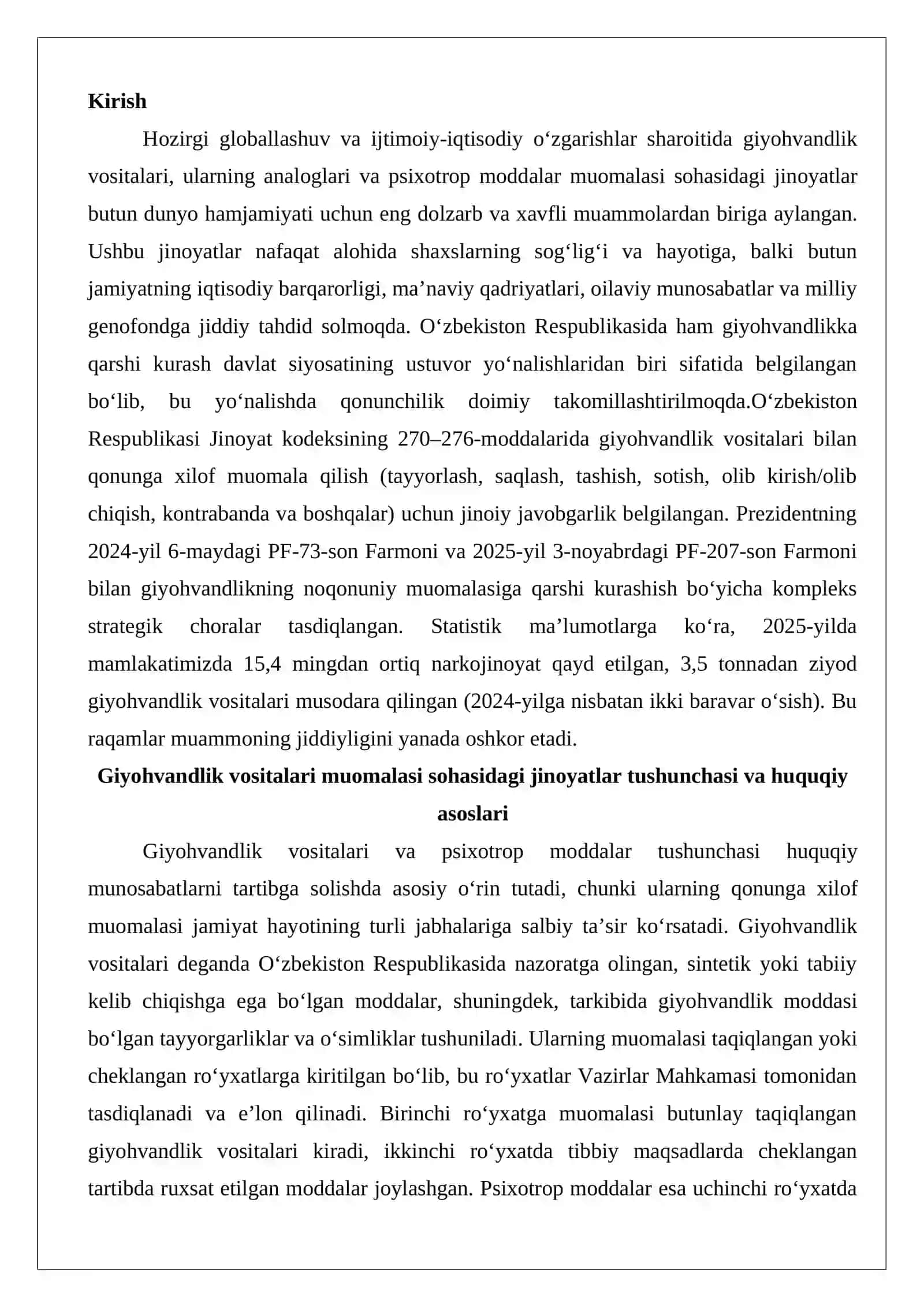 Giyohvandlik vositalari muomalasi sohasidagi jinoyatlar huquqiy tahlili 2