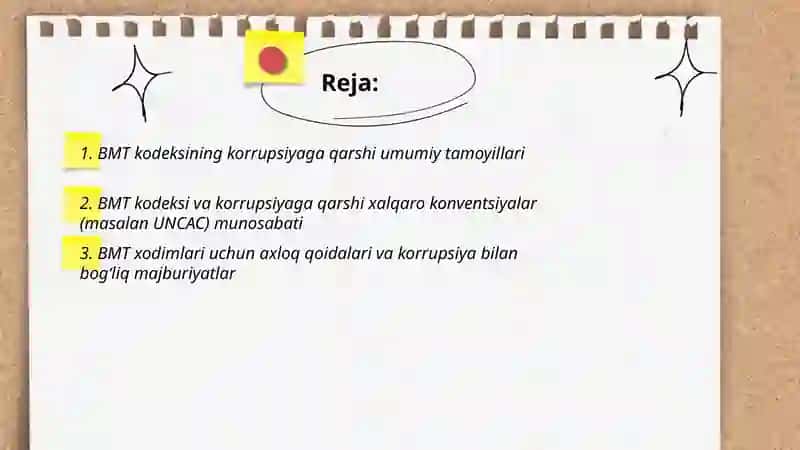 BMT kodeksida korrupsiyaga munosabat 2