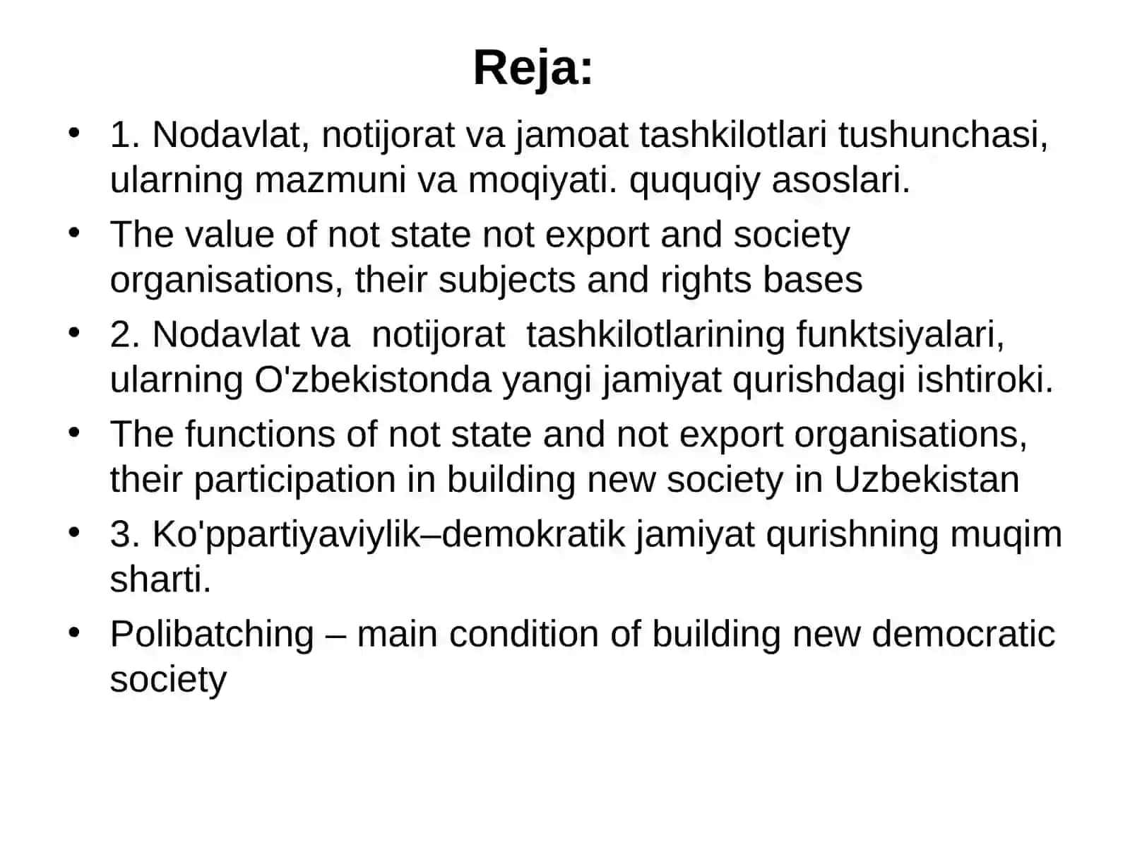 Demokratik jamiyatni barpo etishda nodavlat va jamoat birlashmalarining o'rni 2