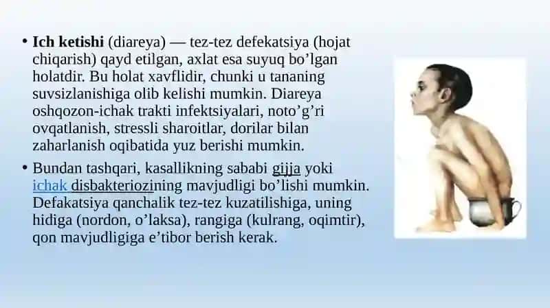 Diareya Sindromi Bilan Kechuvchi Kasaliklar Diferensial Diagnostikasi 2