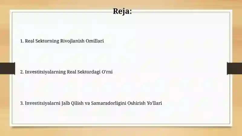 Investitsiyalarni Jalb Qilish va Samaradorligini Oshirish Yo'llari 2