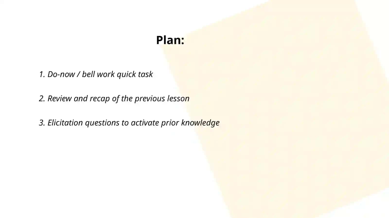 Beginning Lessons Strategies 2