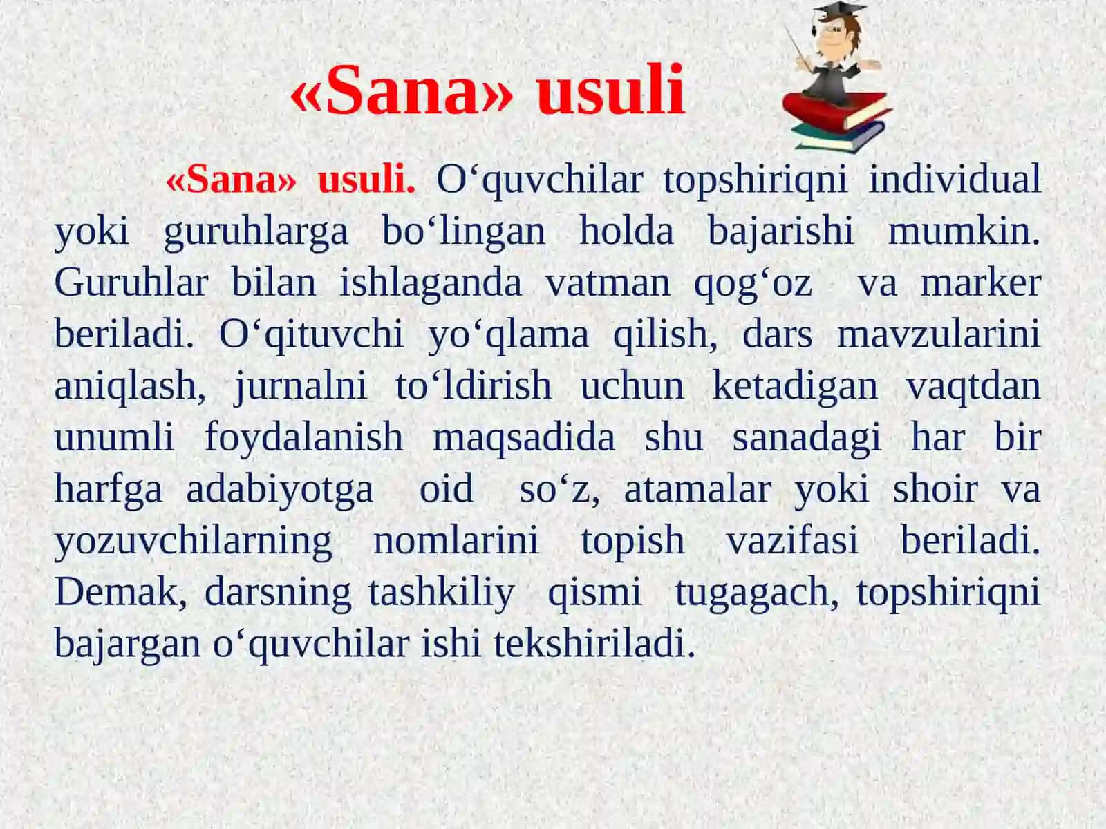 «Sana» usuli 2