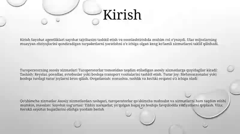 Asosiy Va Qo’Shimcha Xizmat MahsulotlariniO’Rganish 2