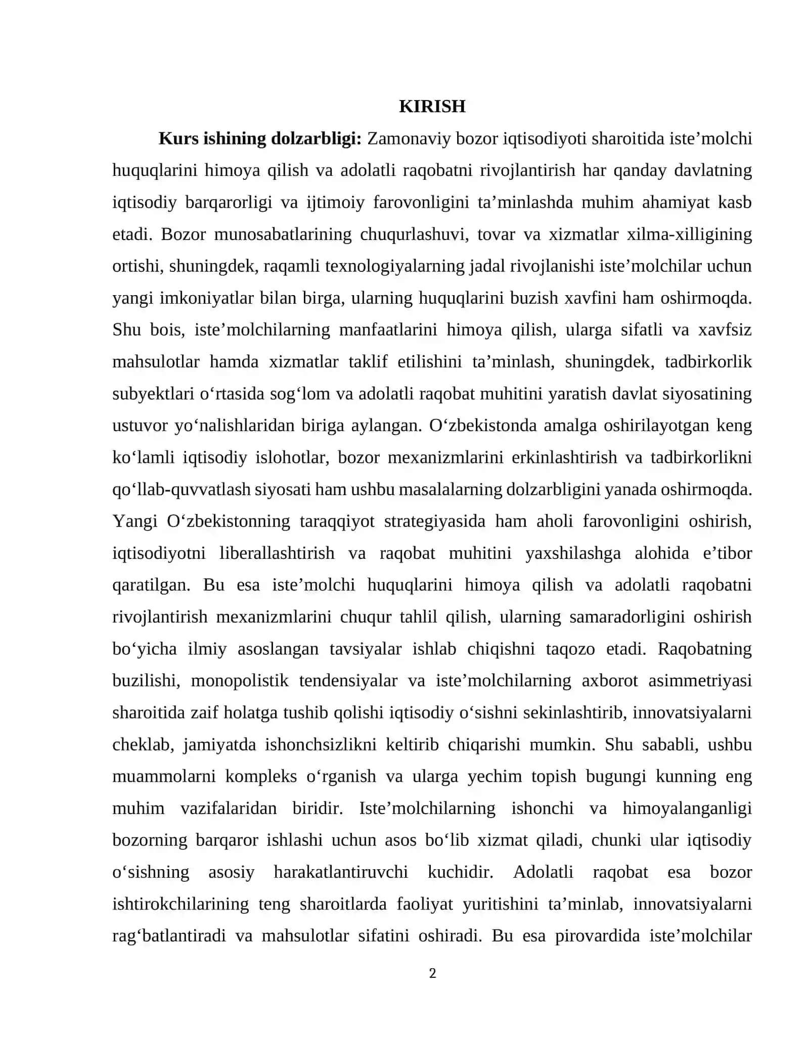 ISTE’MOLCHI HUQUQLARINI HIMOYA QILISH VA ADOLATLI RAQOBATNI RIVOJLANTIRISH MEXANIZMLARI 2