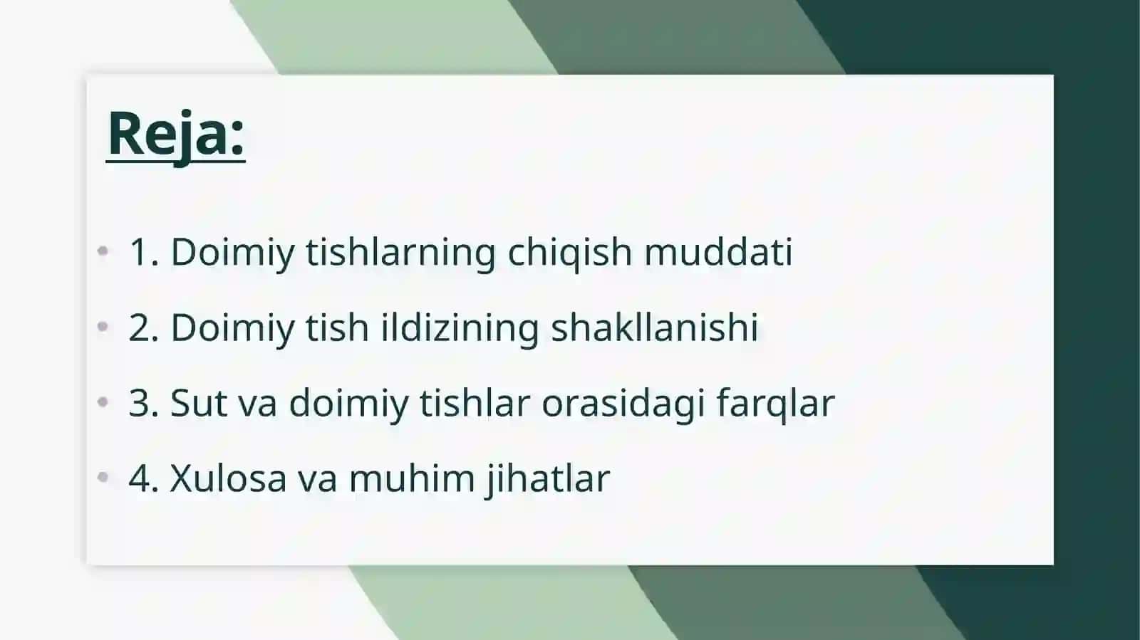 Doimiy tishlarning chiqish muddati, ildizining shakllanishi, sut va doimiy tishlar orasidagi farqlar 2