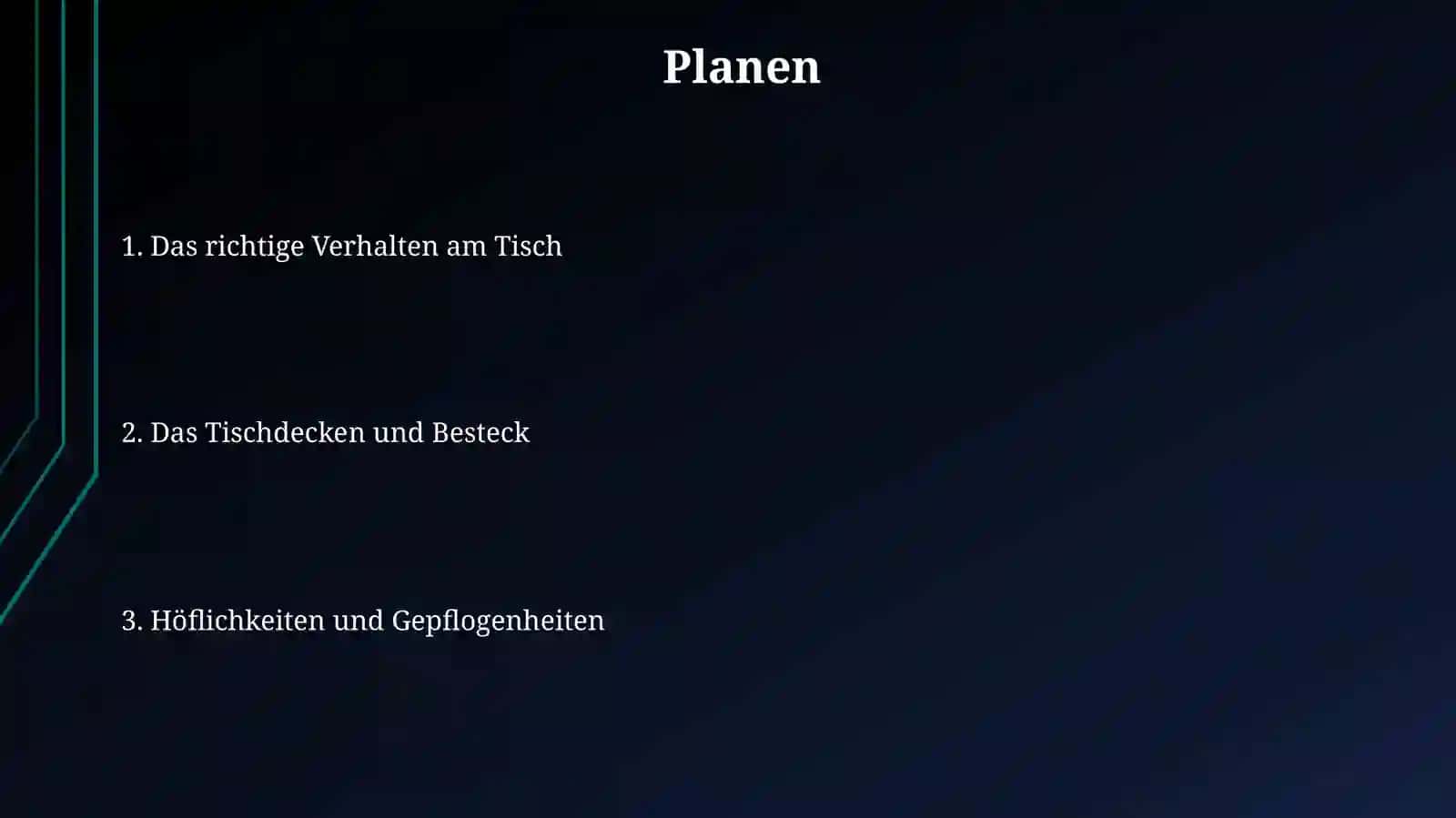 Tischmanieren in Deutschland 2