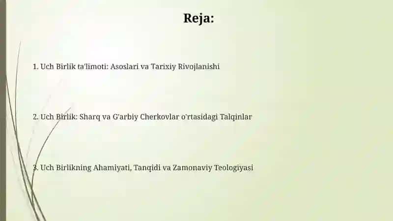 Xristianlik ta'limotida Yakka xudoning uch qiyofasi haqidagi ta'limot 2