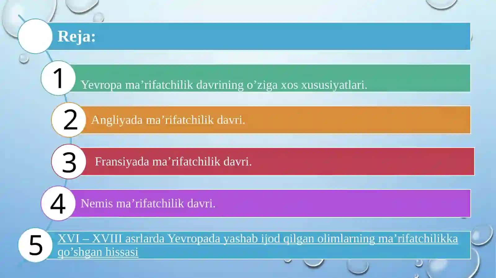 XVI – XVIIIasrlardaYevropadama’rifatchilikasri 2