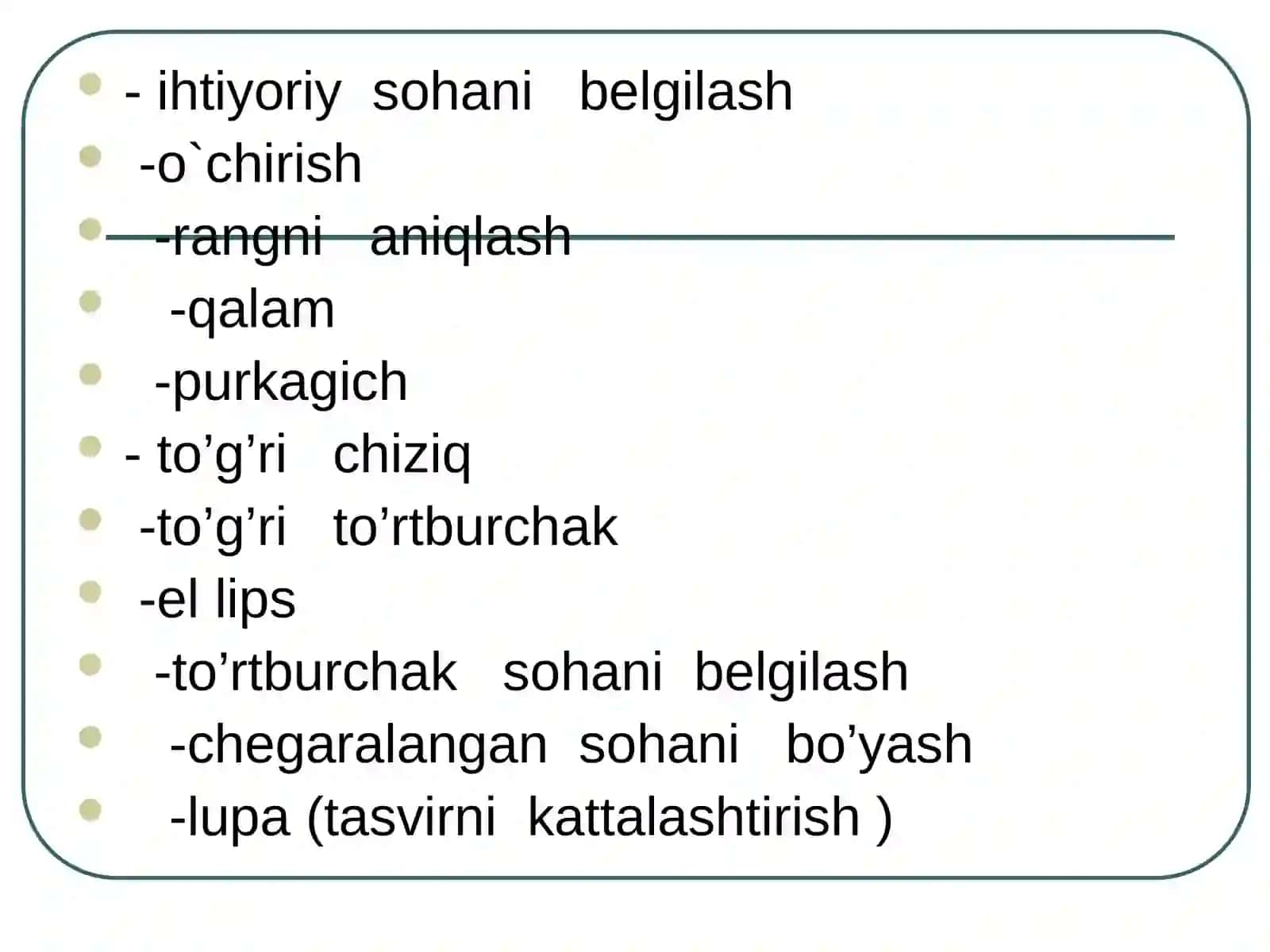 Paint uskinalari paneli (11-dars) 2