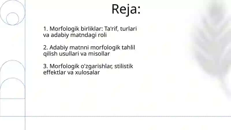Morfologik birliklar: Ta'rif va turlari 2