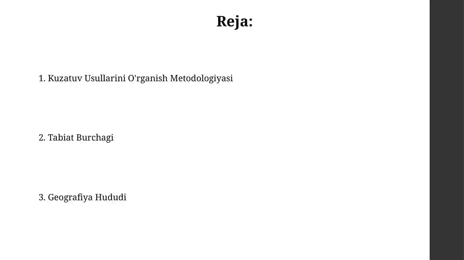 Geografiya maydonchasi, tirik tabiat burchagi, metodikasi. Kuzatish usullarini o'rganish 2