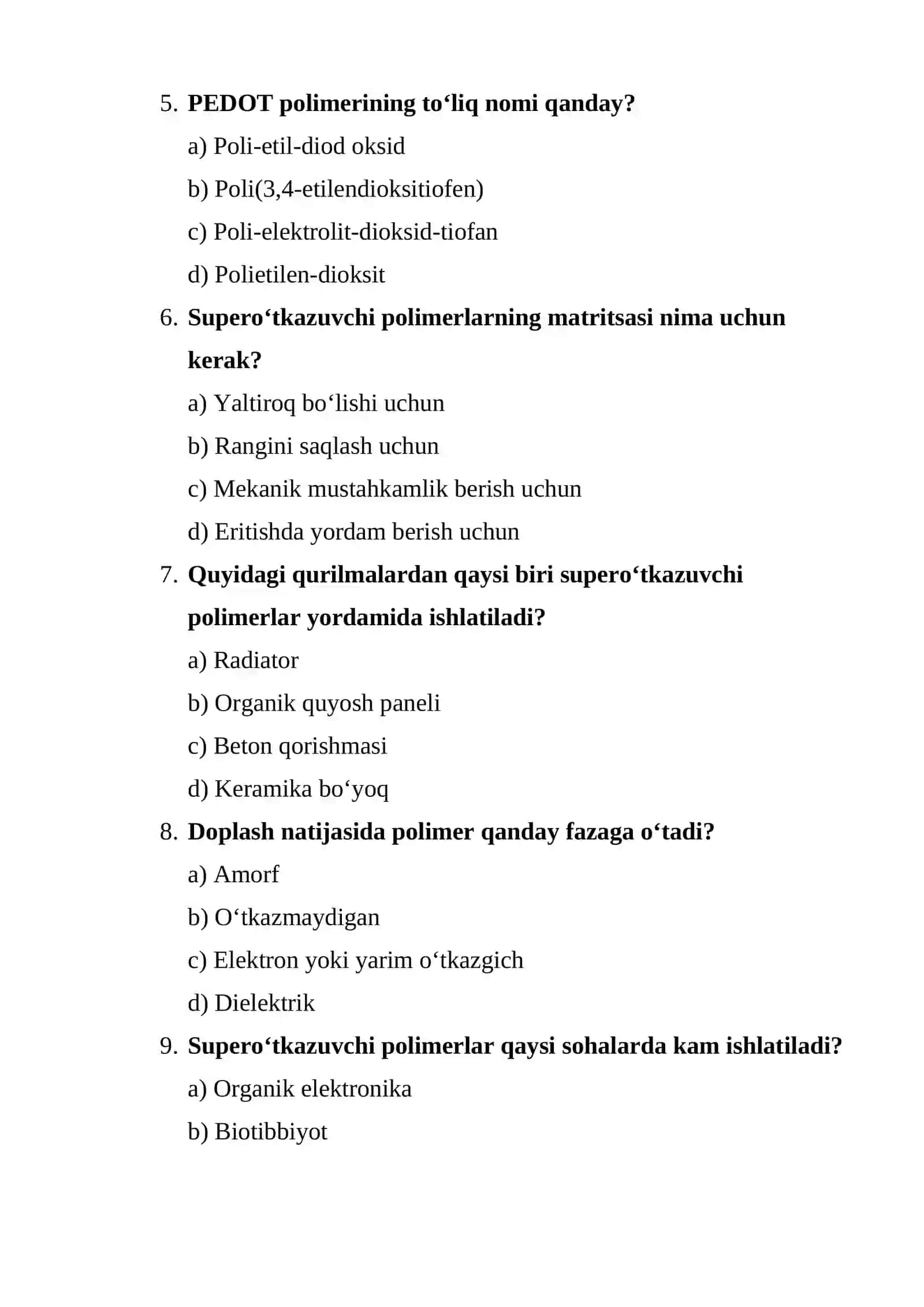 10-Semenar: Supero'tkazuvchi polimer matritsalari 2
