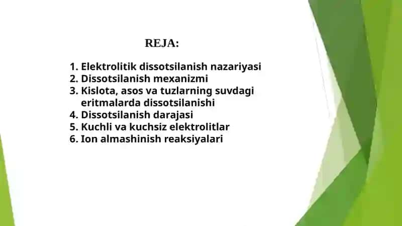 Elektrolitik Dissotsilanish 2