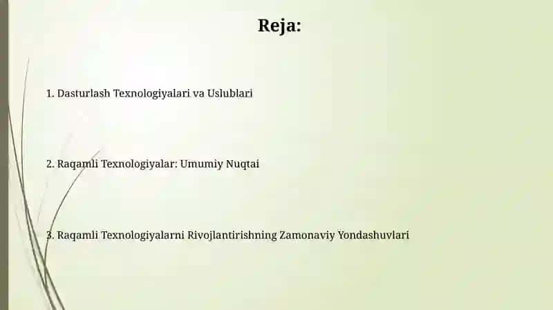 Raqamli texnologiyalar va ularning rivojlanish texnikasi 2
