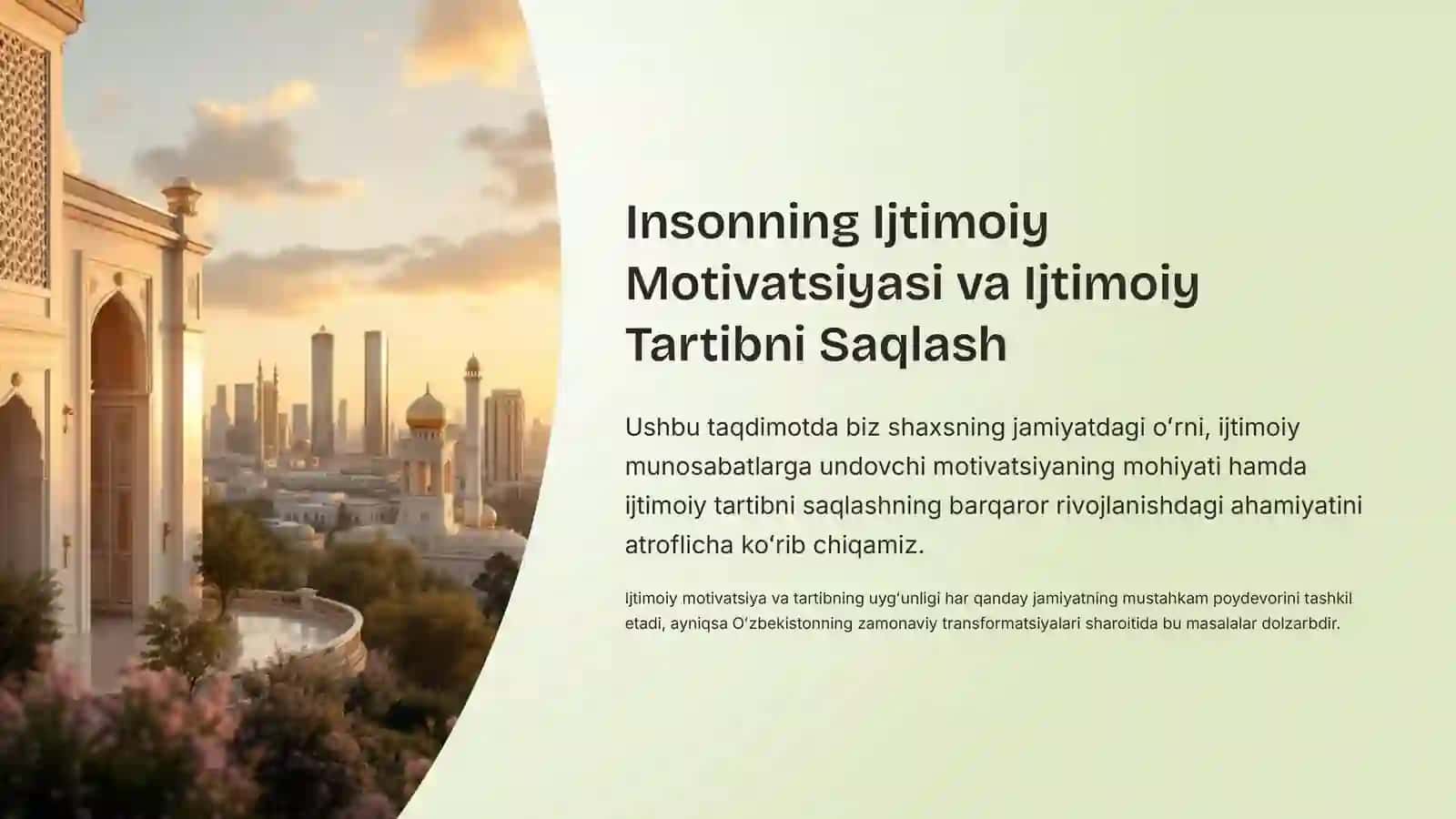 Insonning Ijtimoiy Motivatsiyasi va Ijtimoiy Tartibni Saqlash 2