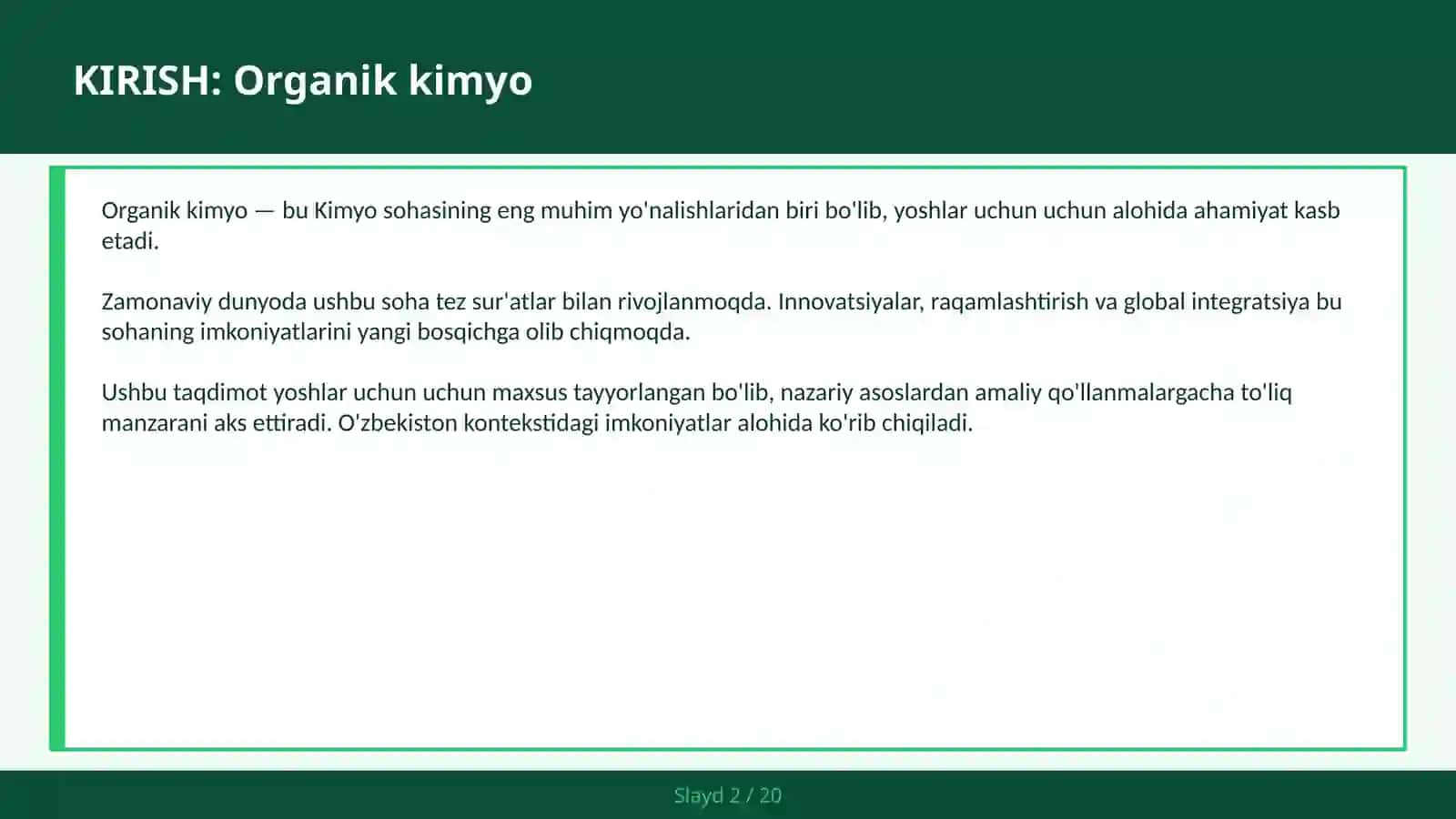 ORGANIK KIMYO 2
