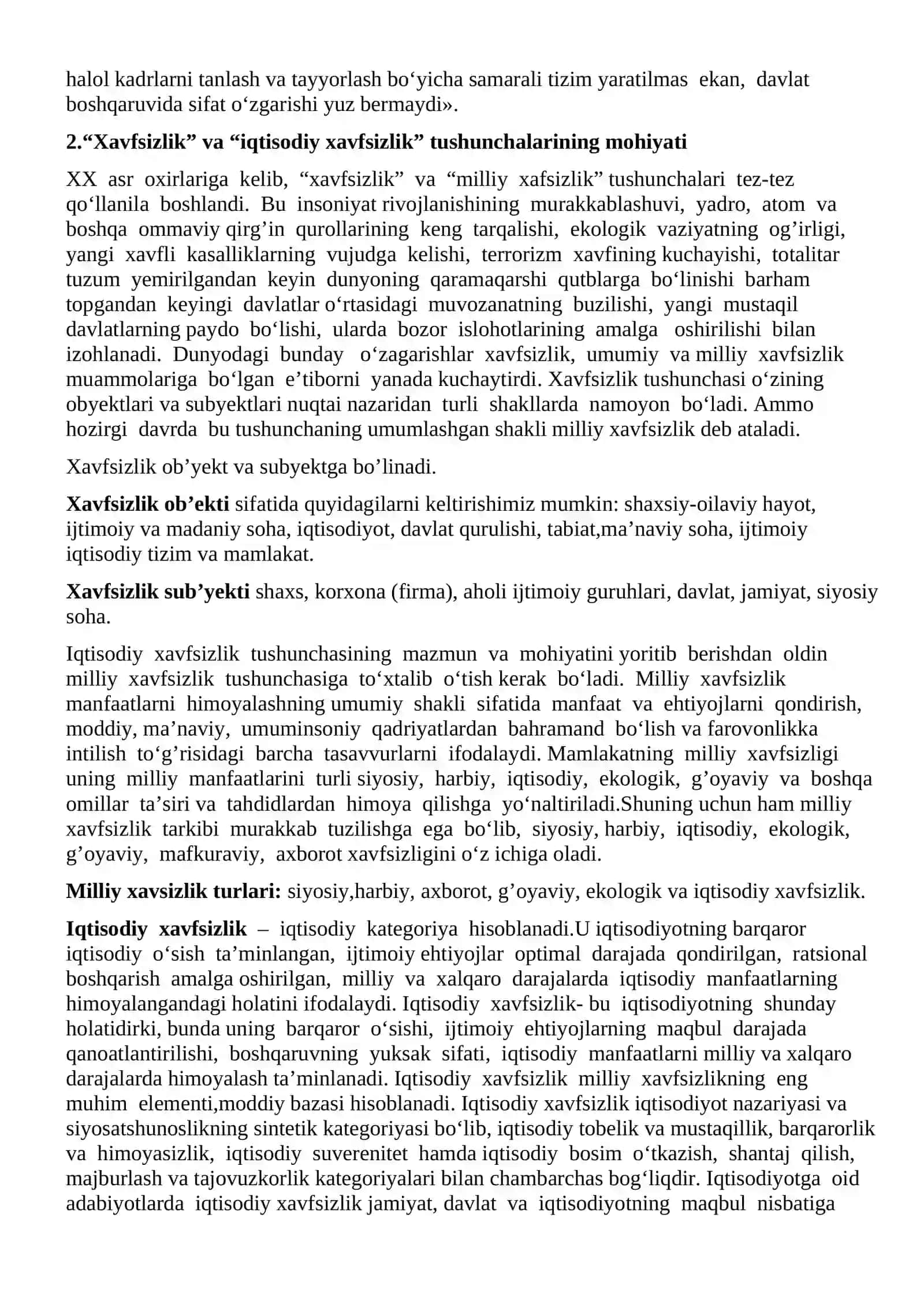 Iqtisodiy xavfsizlik 2