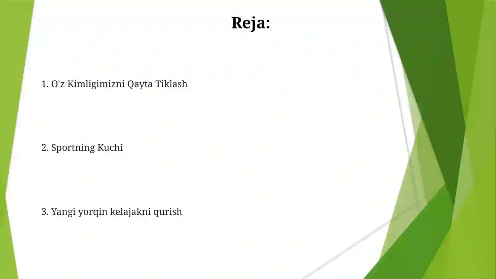 Istiqlol va sport. Qadriyatlarimizni qayta tiklash 2