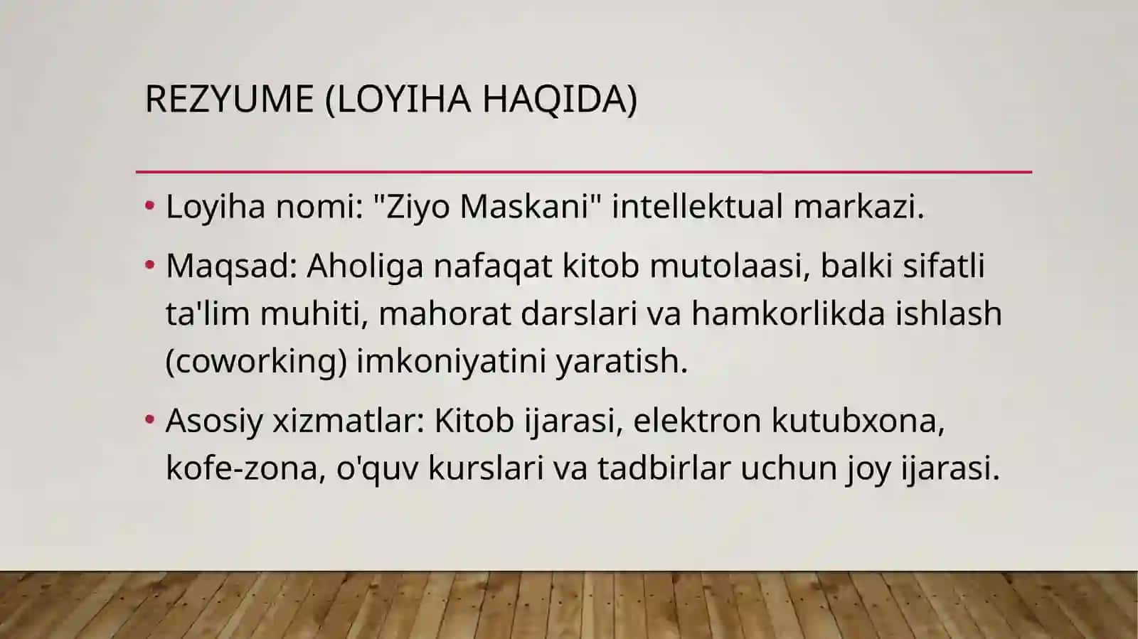"Ziyo Maskani" intellektual markazi 2