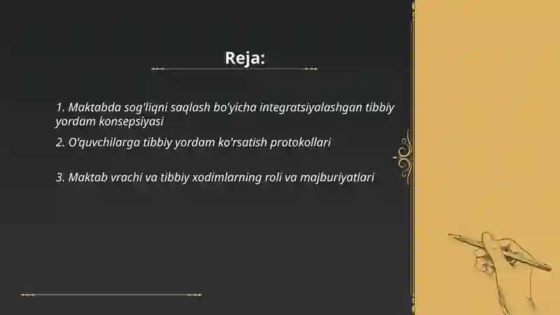 Maktabda sog'liqni saqlash bo'yicha integratsiyalashgan tibbiy yordam konsepsiyasi 2