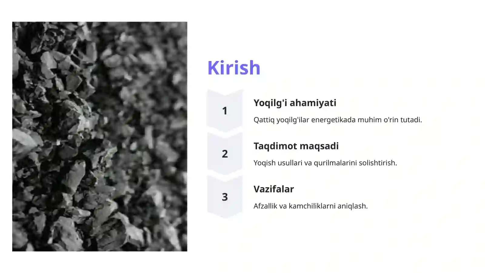 Qattiq yoqilg'ilarni yondirish qurilmalari va usullarini solishtirish 2
