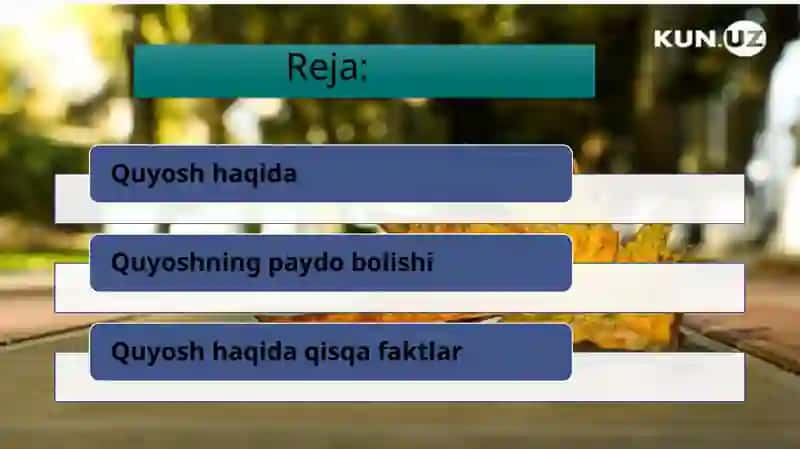 Quyoshning paydo bo`lishi 2
