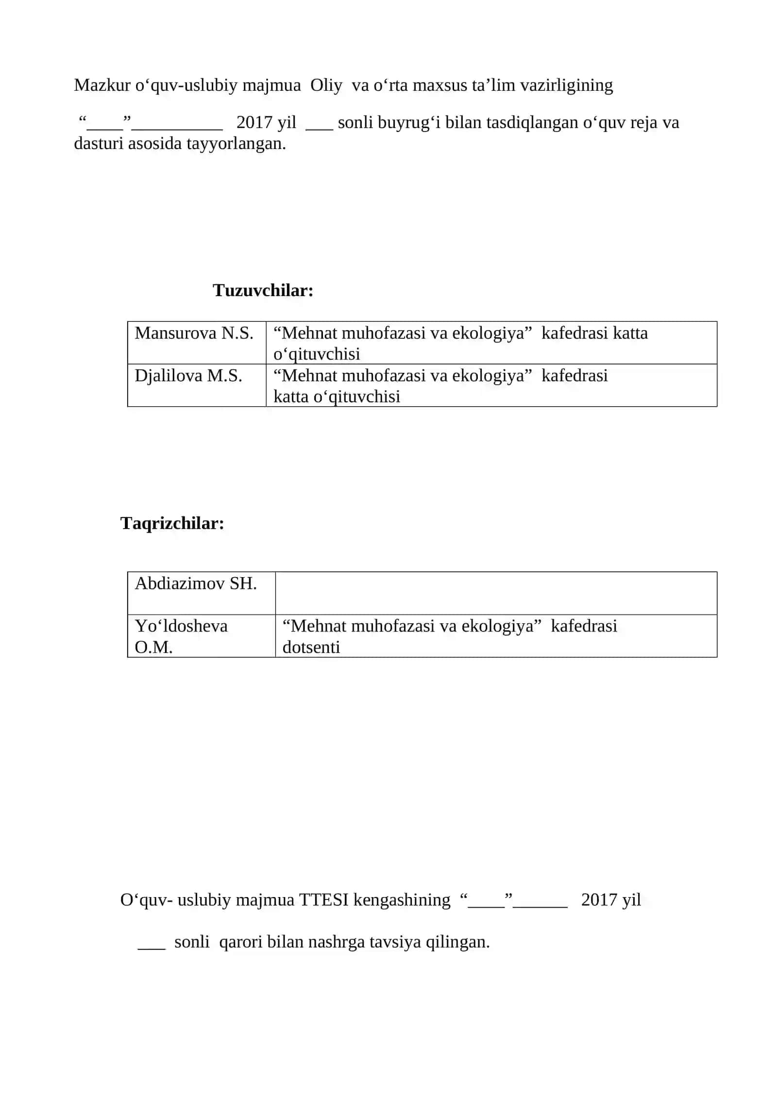 Texnologik mashinalar va jixozlar (mashinashunoslik) 2