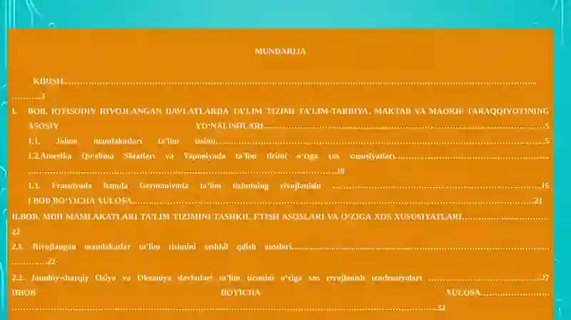 Iqtisodiy rivojlanuvchi davlatlarning ta'lim tizimi 2