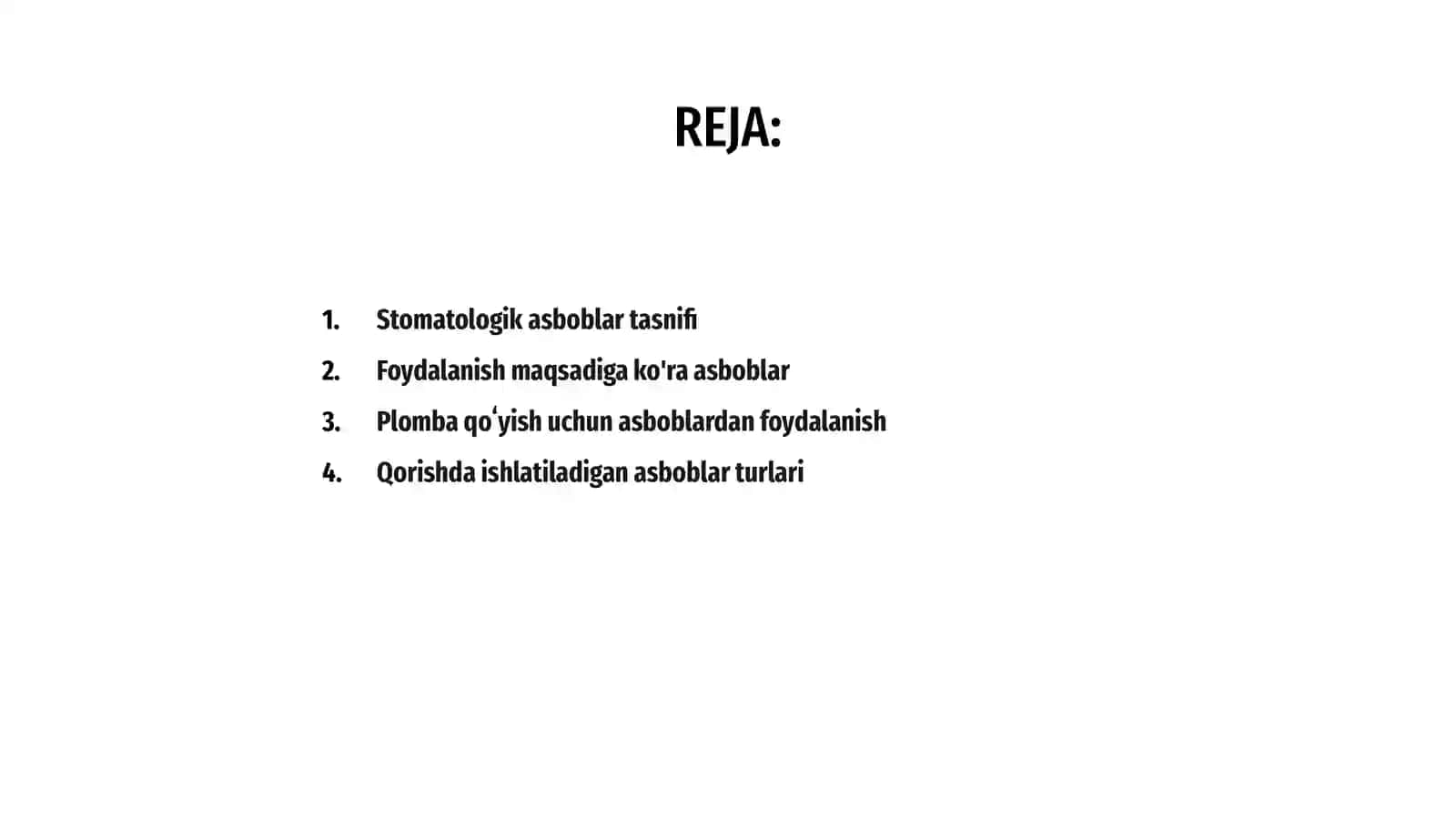 Stomatologik asboblar tasnifi 2