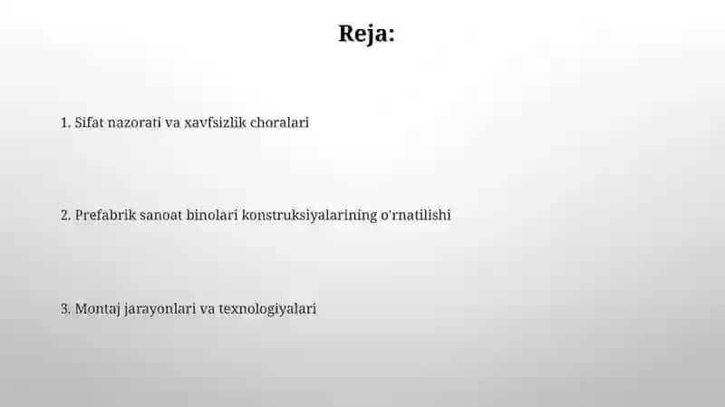 Kóp qavatli sanoat binolari konstruktsiyalarini montaji 2