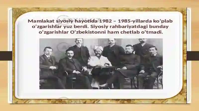 Oʻzbekistonda 80-90 yillardagi ijtimoiy-siyosiy vaziyat: paxta yakka hokimligi va qatagʻonliklar. 2