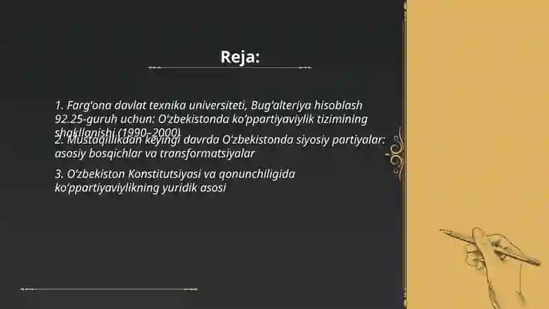 Ko’ppartiyaviylik tizimi va siyosiy partiyalar tarixi 2