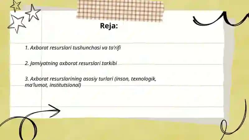 Jamiyatning axborat resurslari 2