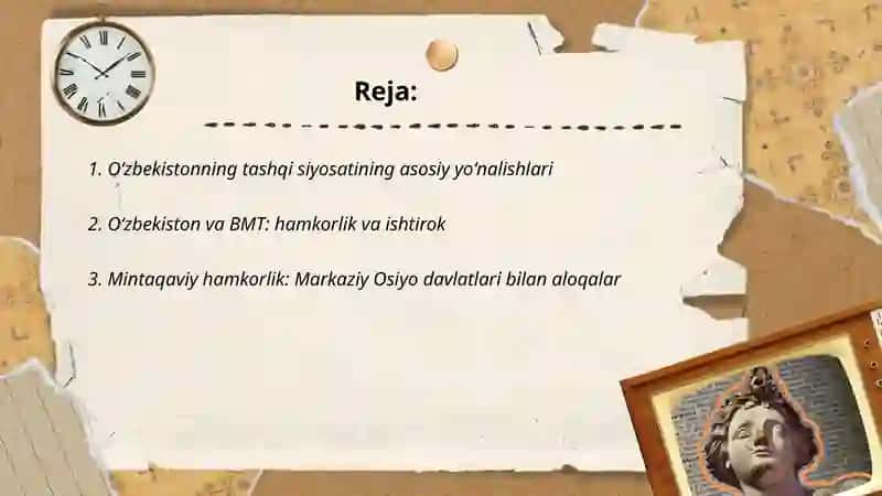 Oʻzbekiston va jahon hamjamiyati 2