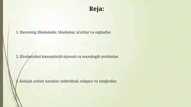 Havoning ifloslanishi: Manbalar, ta'sirlar va oqibatlar 2