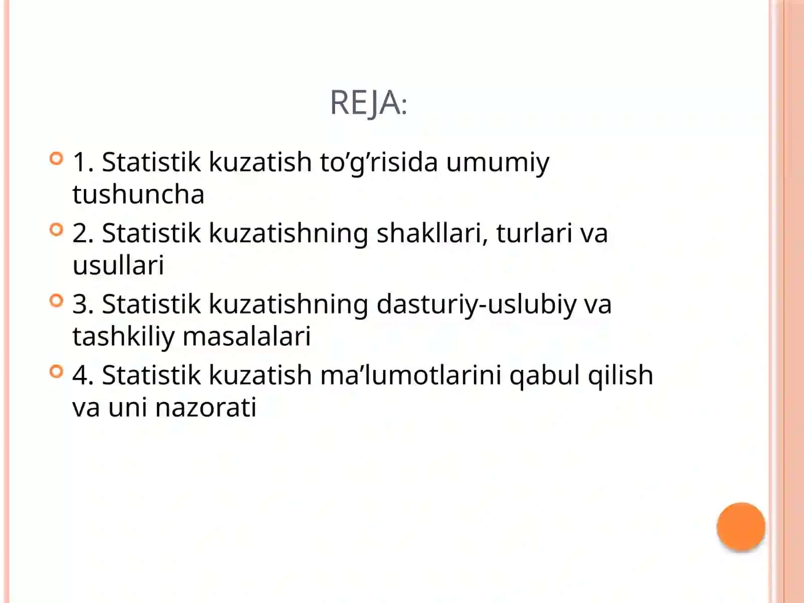 Statistik ma’lumotlarni to‘plash nazariyasi va amaliyoti 2