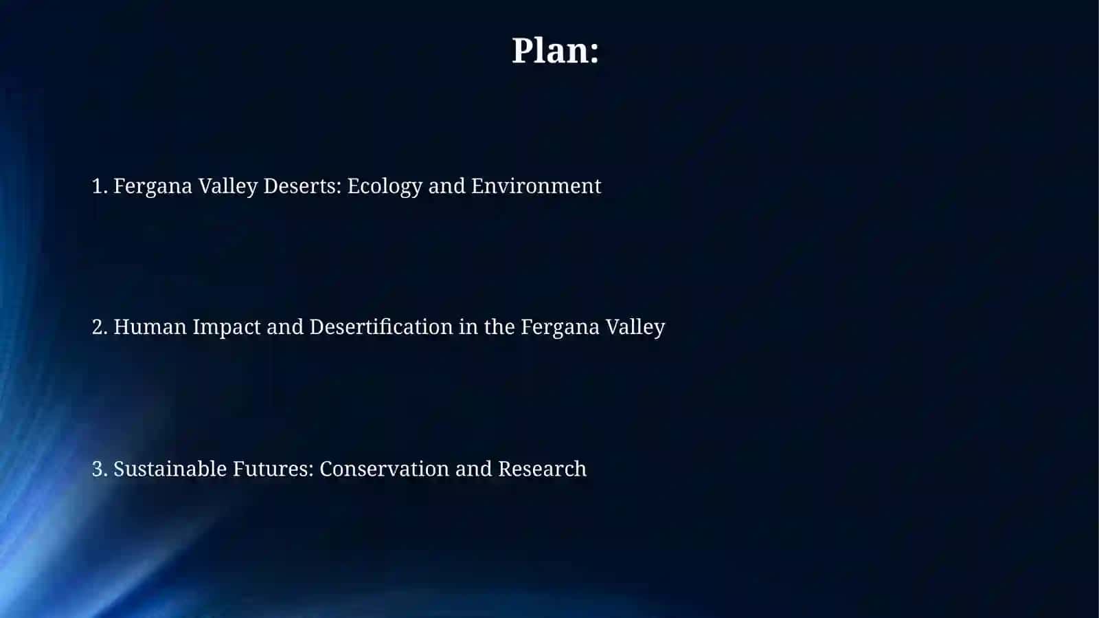 Fergana Valley Desert Zones: Ecology and Environment 2