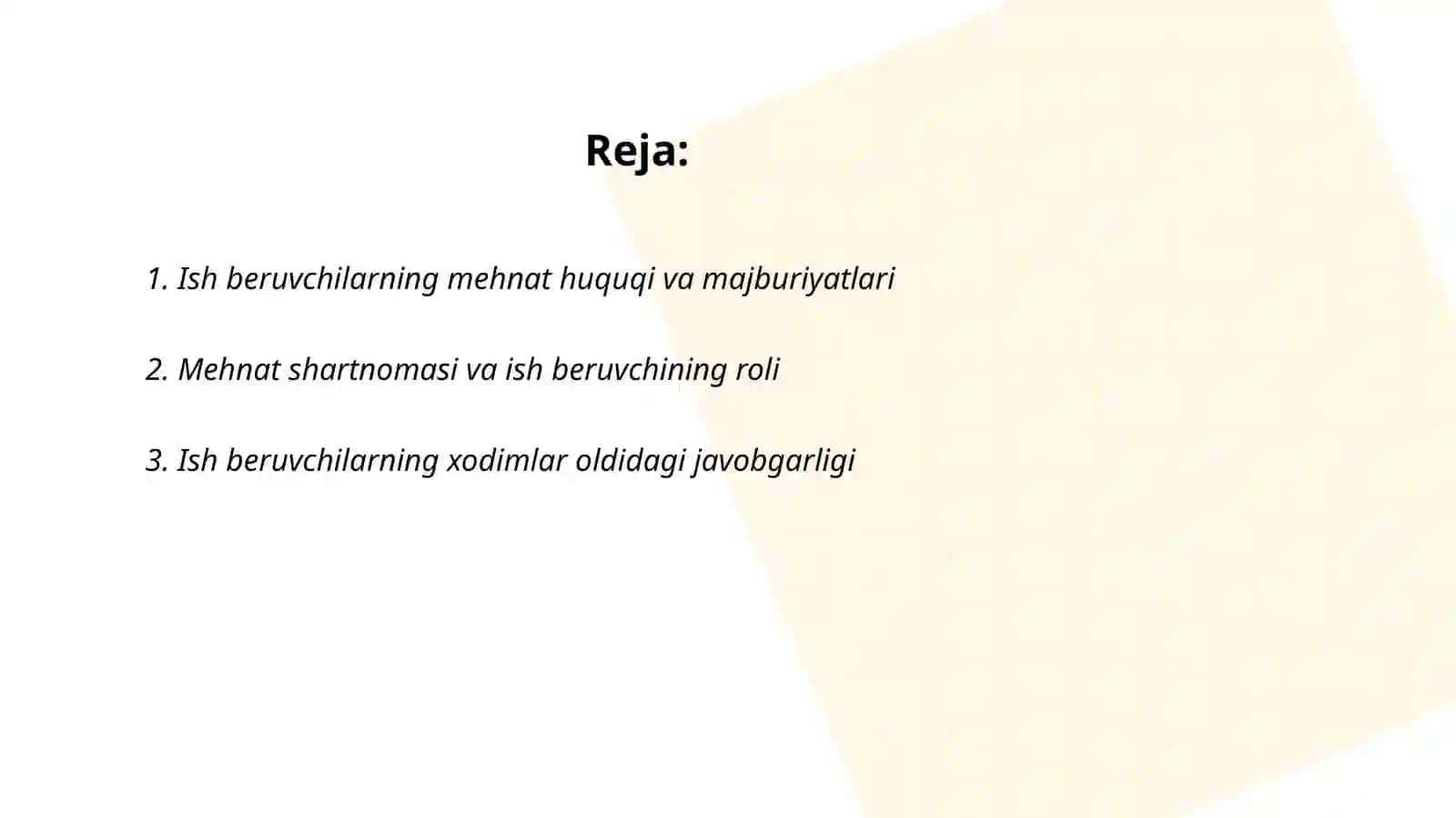 Ish beruvchilar mehnat huquqining subyekti sifatida 2