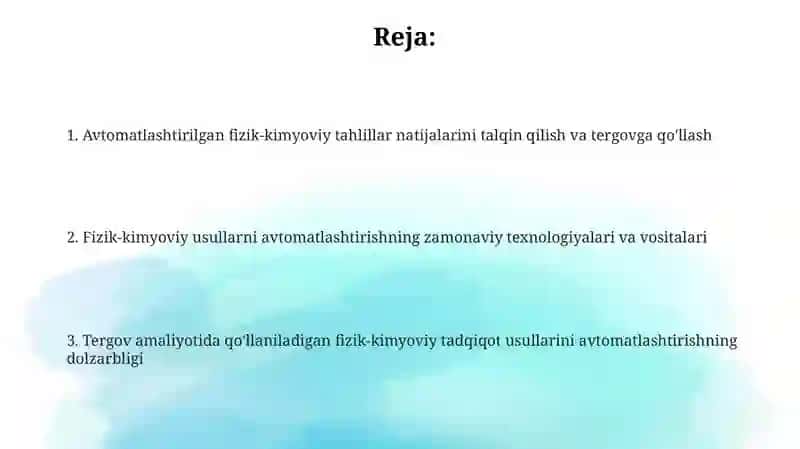 Tergov amaliyotida qo‘llaniladigan fizik-kimyoviy tadqiqotlarni avtomatlashtirish 2