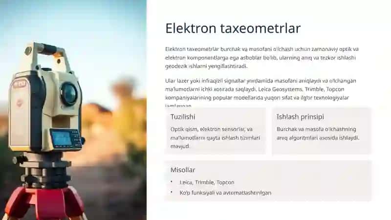 Elektron va lazerli geodezik asboblar 2