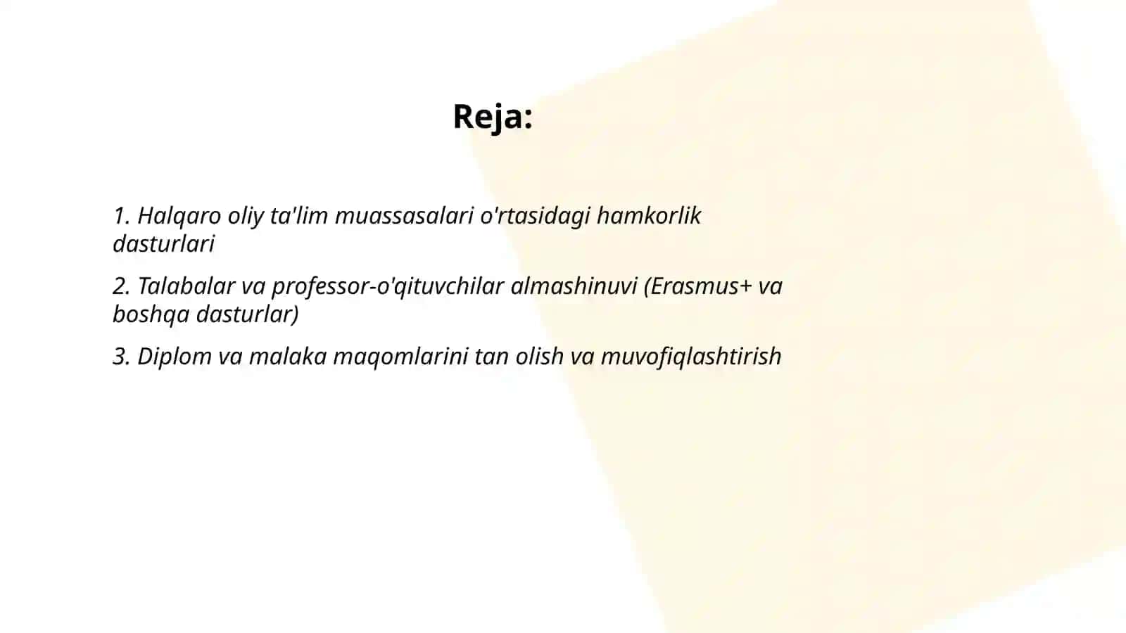 Halqaro Oliy Ta'lim Muassasalari O'rtasidagi Hamkorlik Dasturlari 2