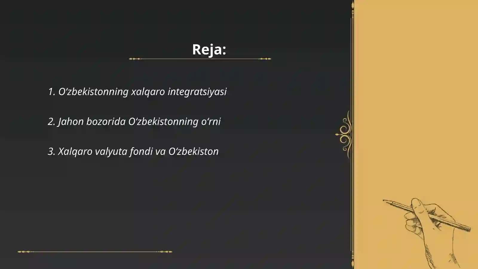 Oʻzbekistonning xalqaro integratsiyasi 2