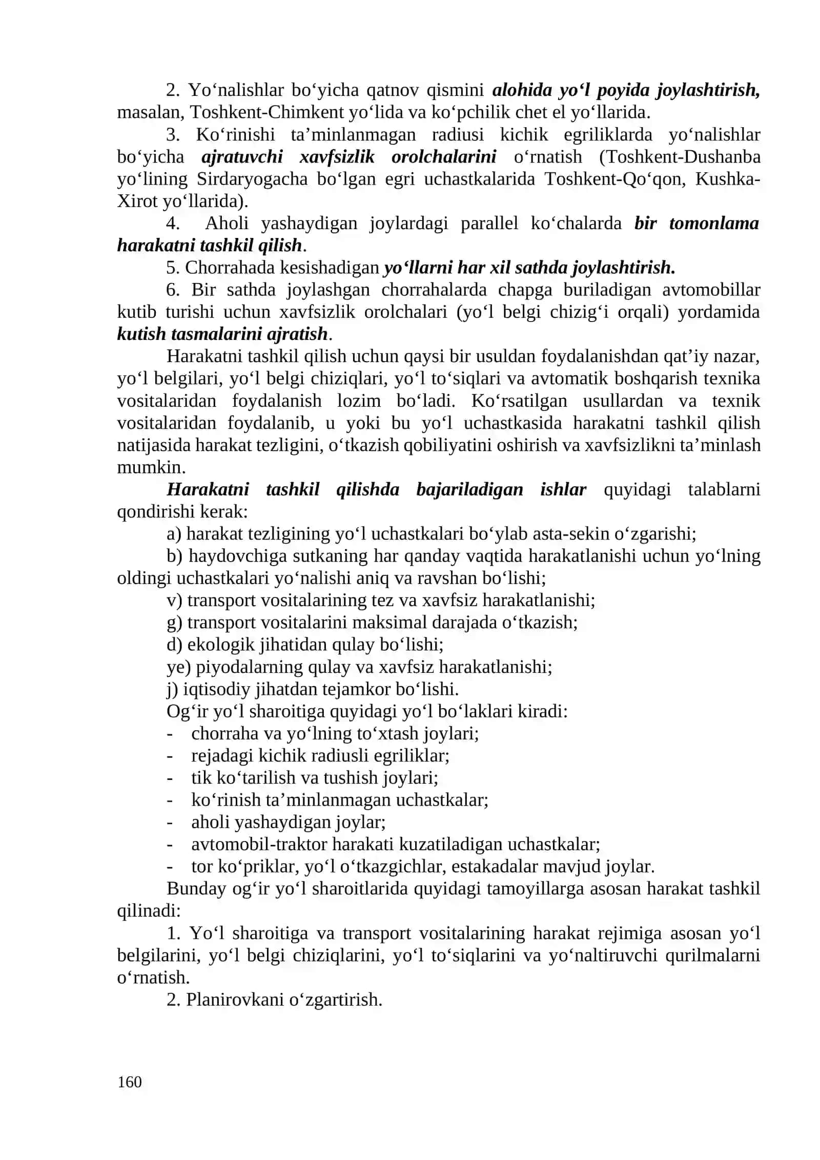 Yo'l harakatini tashkil etishning uslubiy asoslari 2