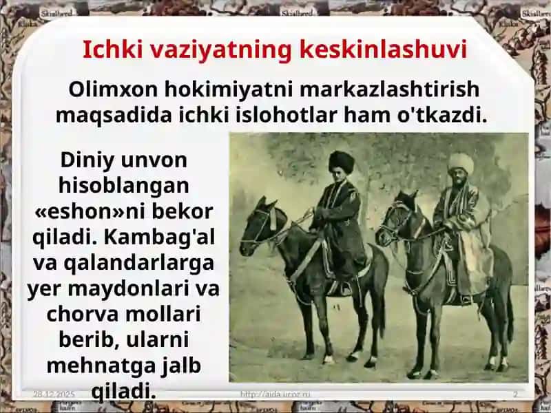 XIX asrning birinchi yarmida Qo'qonxonligi 2