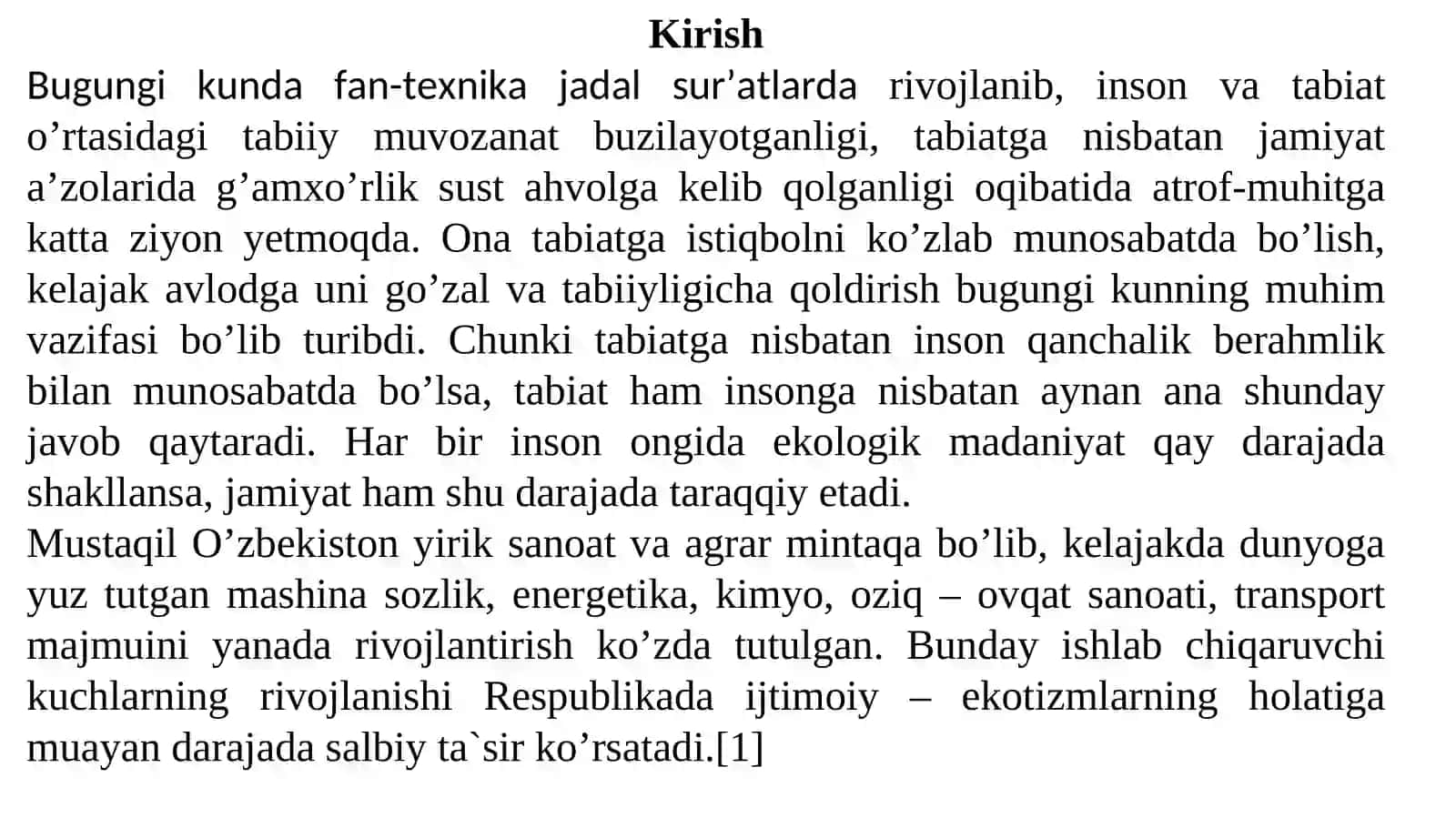 O’zbekistondagi ekologik muammolar va uni hal qilish yo’llari 2