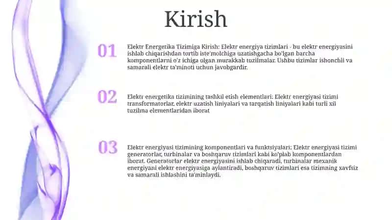 Elektr Energetika Tizimining Tashkil Etuvchi Qurulmalar 2