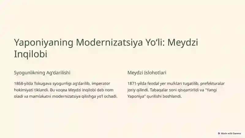 Yaponiya, Xitoy va Hindiston: Islohotlarning Osiyocha Yoʻli 2