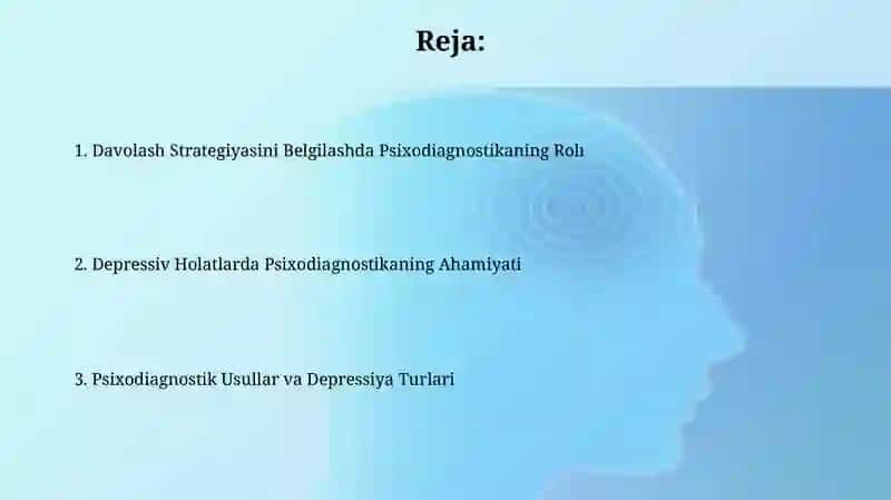 Depressiya holatlarida psixodiagnostika ahamiyati 2